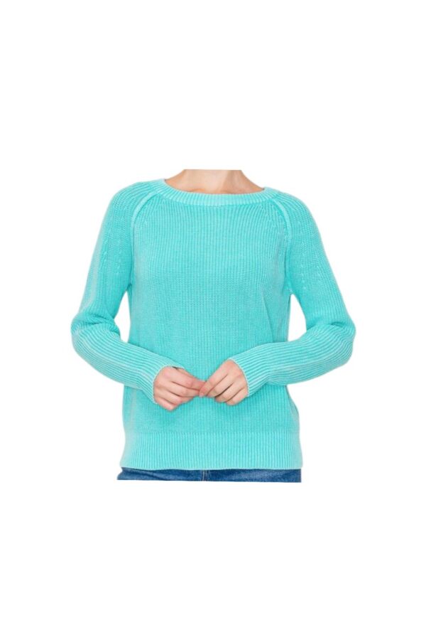 STACCATO RAGLAN SLEEVE WASHED KNIT SWEATER