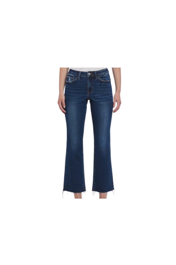 LOVERVET BY VERVET HIGH RISE RAW HEM MINI BOOTCUT