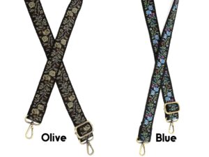 JOY SUSAN 1.2" TRAILING FLORAL GUITAR STRAP