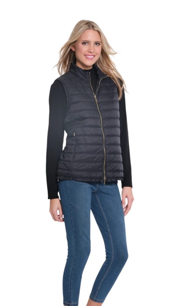 MULTIPLES SOLID LINED QUILTED VEST - Image 5