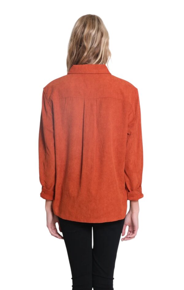 MULTIPLES CUFFED LONG SLEEVE 2 POCKET BUTTON FRONT SHIRT - Image 4