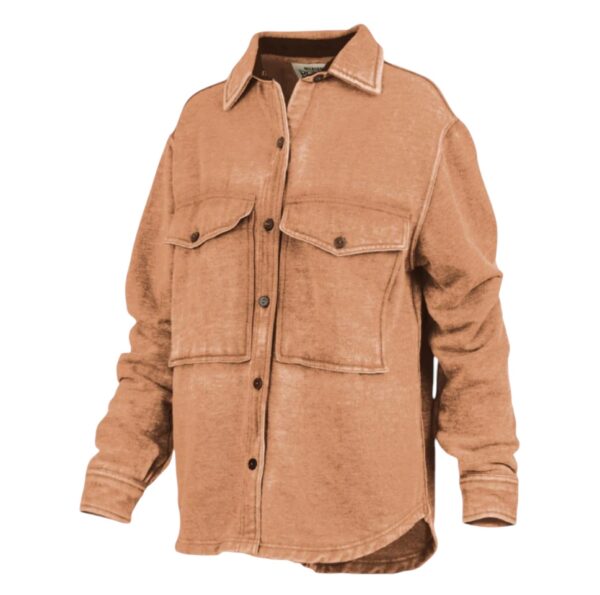 ROYCE APPAREL VINTAGE WASH FLEECE SHACKET - Image 3