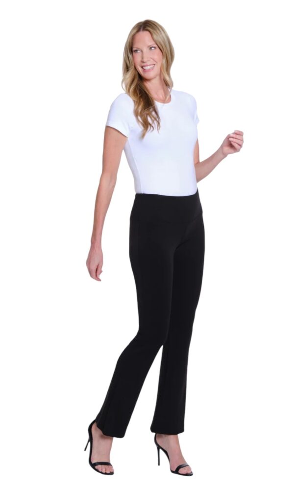 MULTIPLES WIDE BAND PULL-ON KNIT FLARE LEG - Image 9
