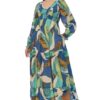 JODIFL BLUE PRINT SMOCKED BODICE MAXI - Image 2
