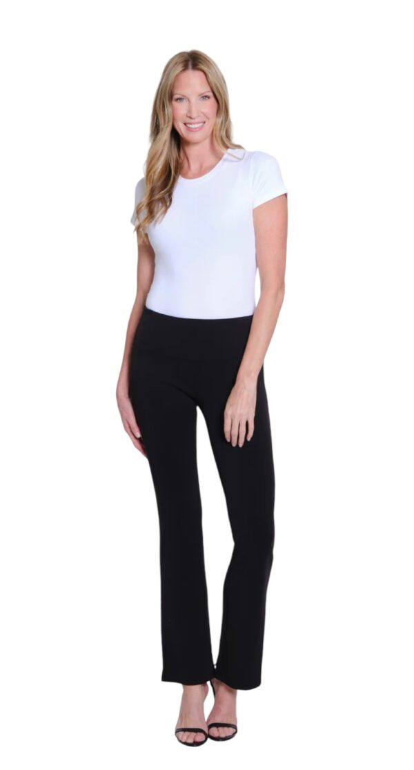 MULTIPLES WIDE BAND PULL-ON KNIT FLARE LEG - Image 8