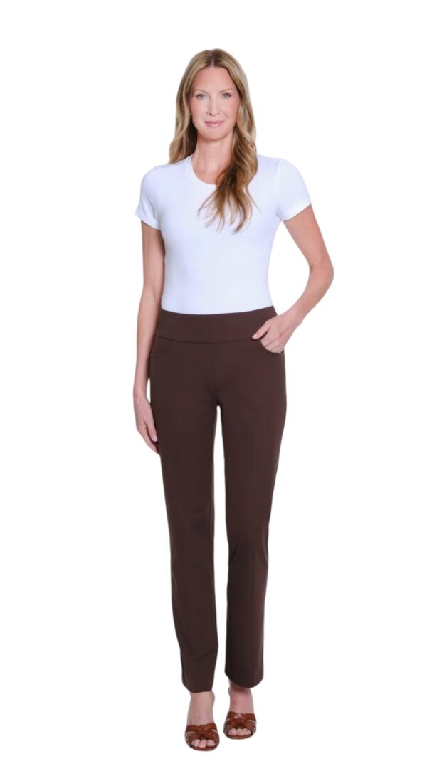 MULTIPLES EASY FIT KNIT STOVE PIPE LEG PANT - Image 9