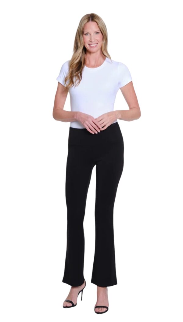 MULTIPLES WIDE BAND PULL-ON KNIT FLARE LEG - Image 7