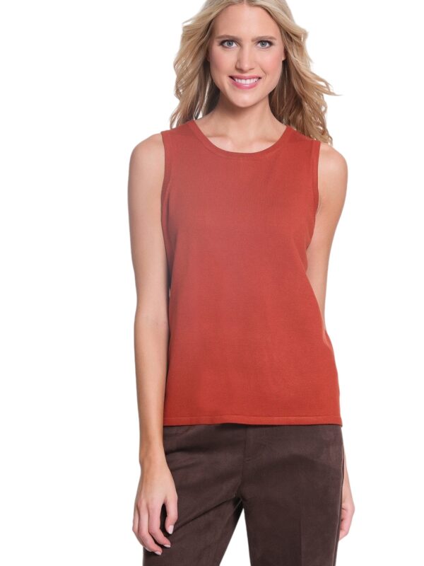 MULTIPLES JEWEL NECK SWEATER TANK - Image 2