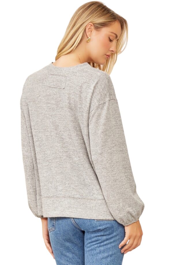 ANDREE SUPER SOFT KNIT CREW NECK TOP - Image 3