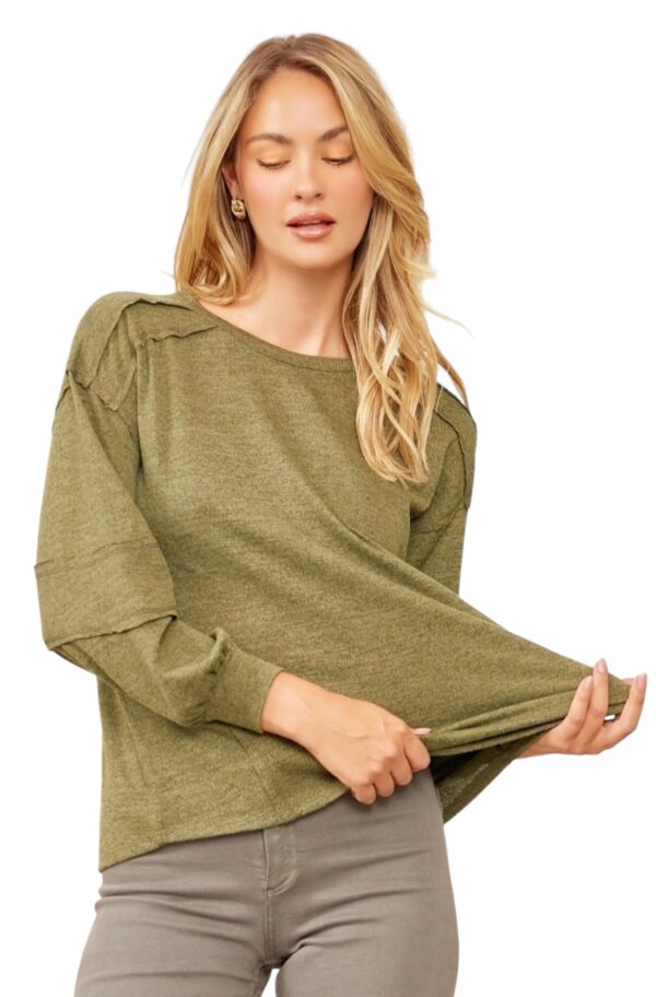 ANDREE HACCI KNIT CREW NECK KNIT TOP - Image 3