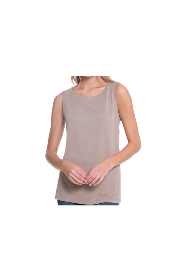 MULTIPLES SCOOP NECK KNIT TANK