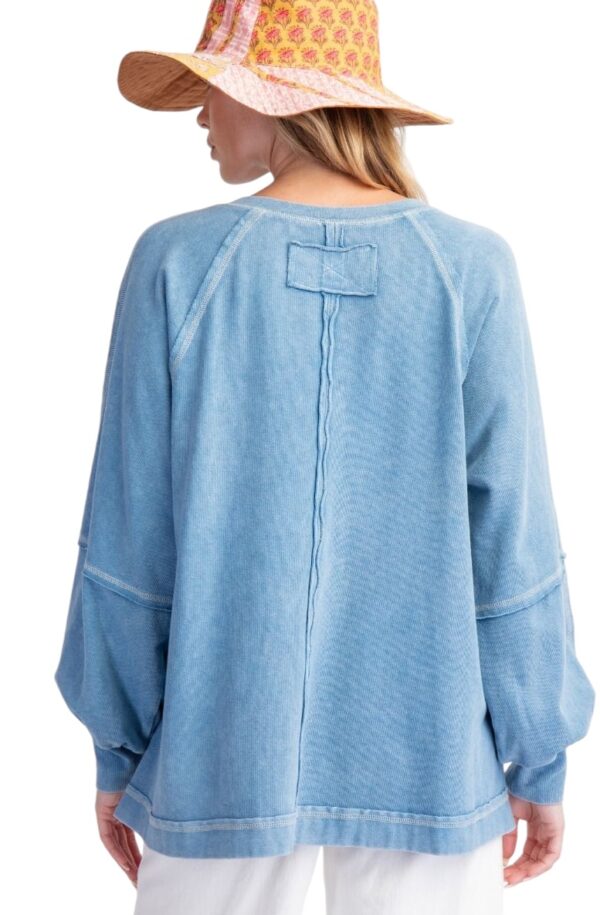EASEL BABY RIB KNIT MINERAL WASH TOP - Image 6