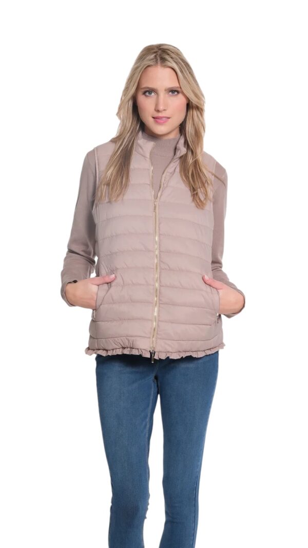 MULTIPLES SOLID LINED QUILTED VEST - Image 3