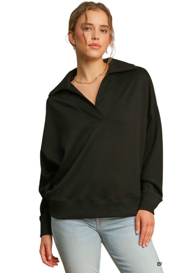 UMGEE LUXE KNIT COLLARED POLO - Image 4