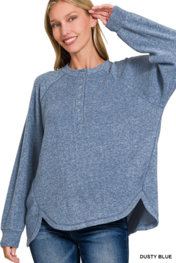 ZENANA HACCI KNIT HENLEY SWEATER - Image 7