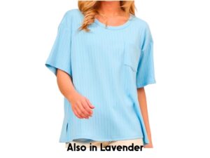 ANDREE WIDE RIB KNIT BOYFRIEND TEE