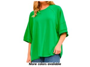 ANDREE RAGLAN SLEEVE FRENCH TERRY TOP