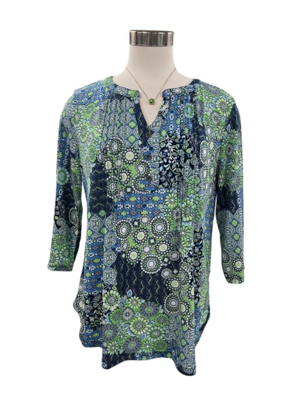 SOUTHERN LADY 3/4 SLEEVE PATCH PRINT TOP - Image 3