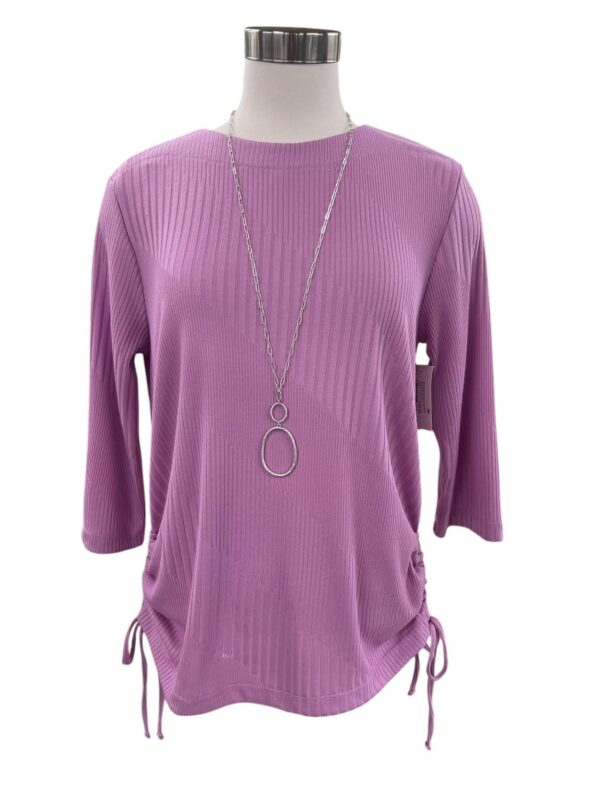 SOUTHERN LADY SIDE RUCHED KNIT TOP - Image 2