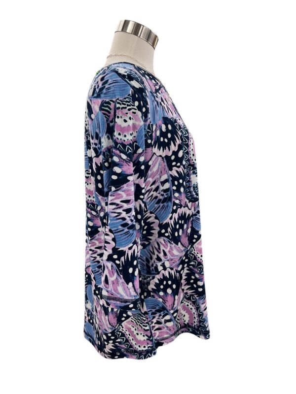SOUTHERN LADY 3/4 SLEEVE BUTTERFLY PRINT TOP - Image 4