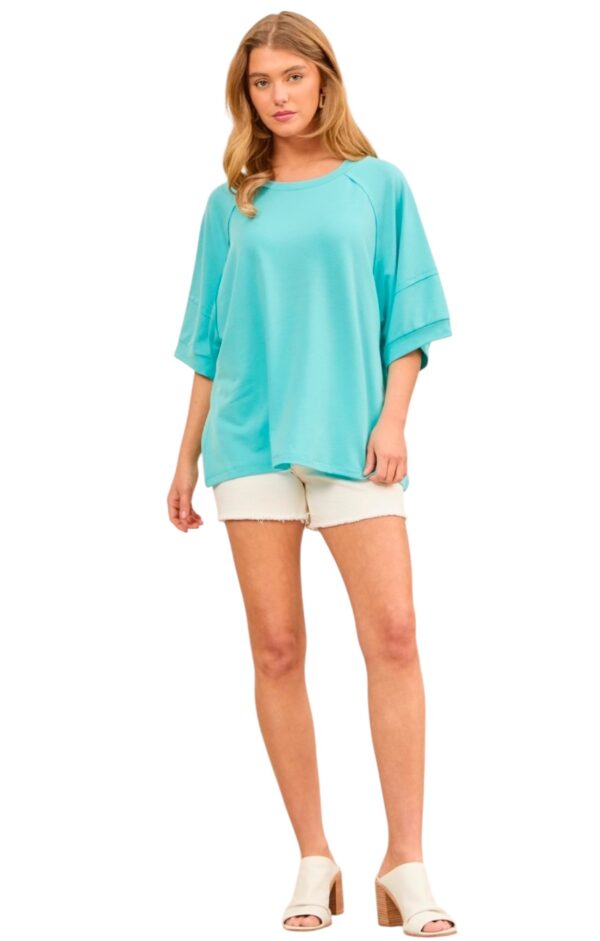 ANDREE RAGLAN SLEEVE FRENCH TERRY TOP - Image 9