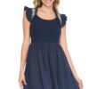 UMGEE SLEEVELESS EMBROIDERED RUFFLE SLEEVE DRESS - Image 2