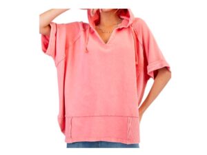 EASEL SHORT SLEEVE THERMAL MIX HOODIE