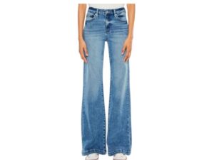 KAN CAN HIGH RISE MEDIUM WASH WIDE LEG FLARE