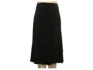 SOUTHERN LADY BLACK FLOUNCE HEM SKIRT