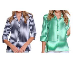 MULTIPLES WIRE COLLAR BUTTON FRONT SHIRT