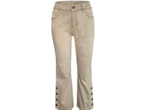 ETHYL TAN BUTTON TRIM CAPRI