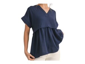 JODIFL V-NECK BABYDOLL TOP