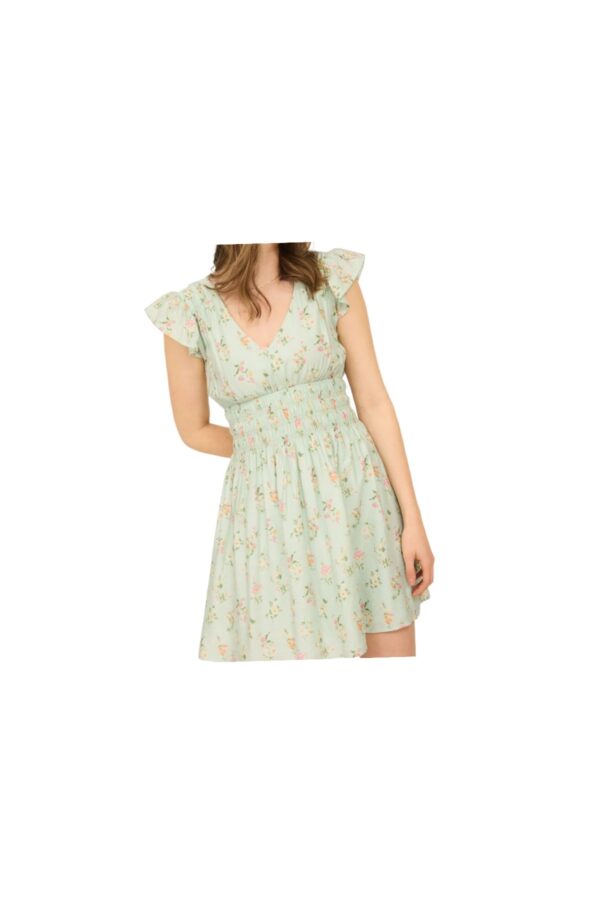 BLUPEPPER SAGE FLORAL MINI DRESS