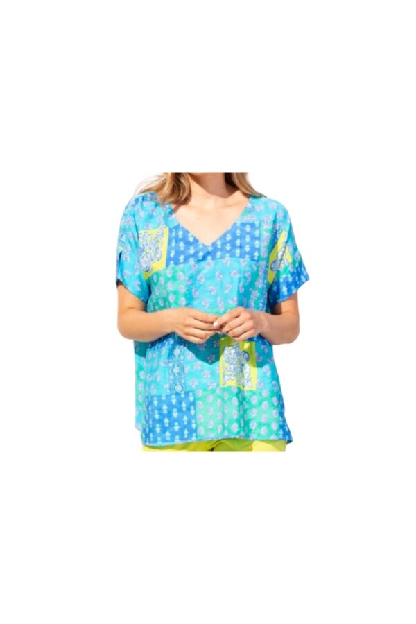 ESCAPE BY HABITAT REGATTA PAISLEY V-NECK TOP