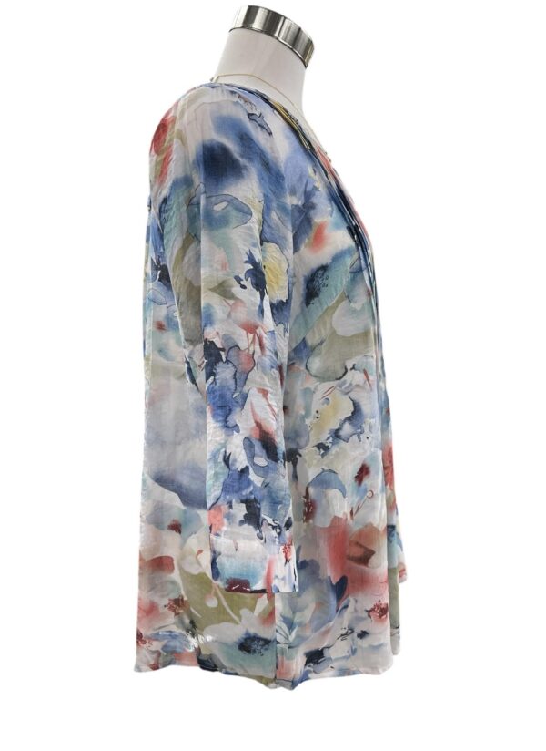 ETHYL PEACH FLORAL PLEAT FRONT BLOUSE - Image 6