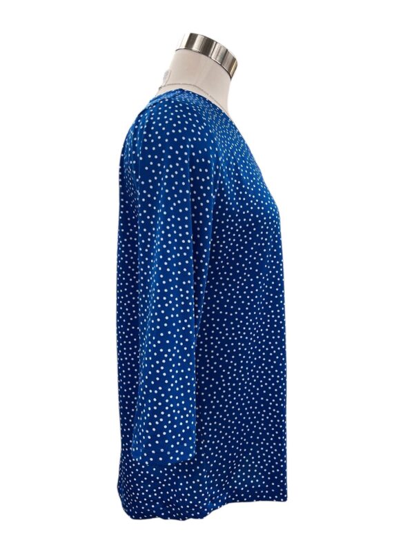 SOUTHERN LADY 3/4 SLEEVE V-NECK DOT PRINT TOP - Image 6