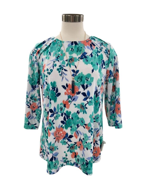 SOUTHERN LADY 3/4 SLEEVE FLORAL PRINT TOP - Image 4