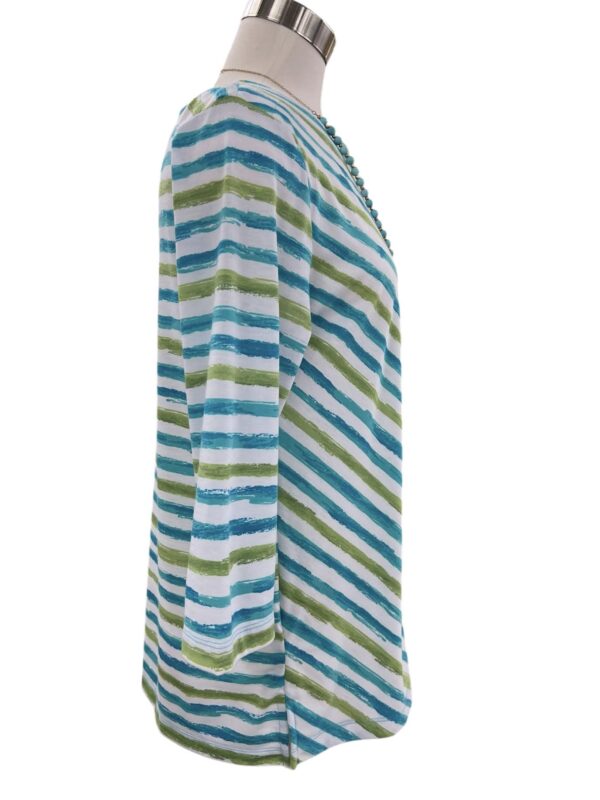 SOUTHERN LADY 3/4 SLEEVE CHEVRON STRIPE TOP - Image 6