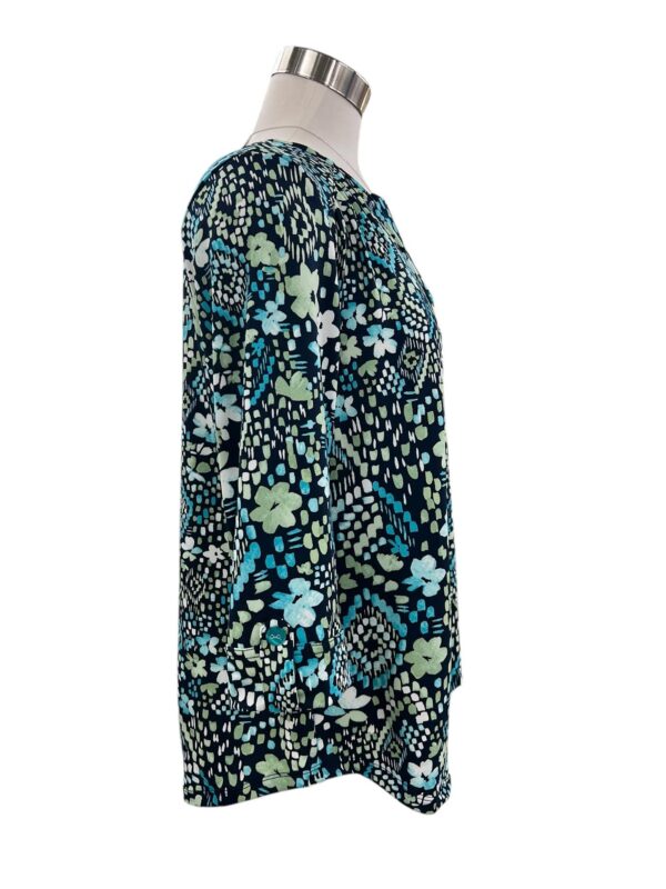 SOUTHERN LADY 3/4 SLEEVE FLORAL/GEO PRINT TOP - Image 6