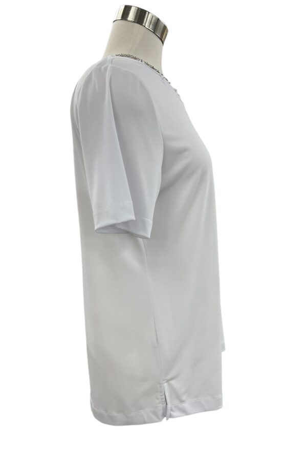 SOUTHERN LADY SHORT SLEEVE TOP WITH NECK DETAIL - Image 3