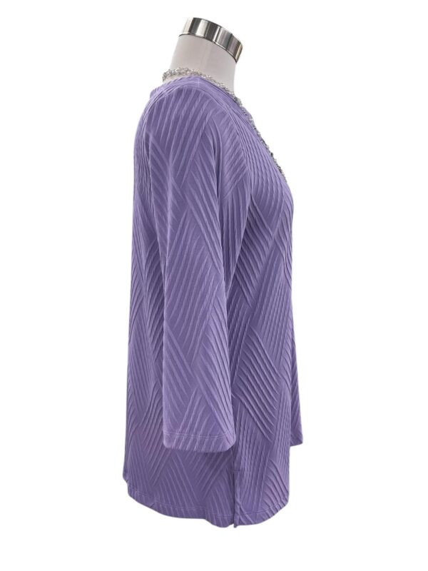SOUTHERN LADY 3/4 SLEEVE TEXTURED KNIT TOP - Image 3