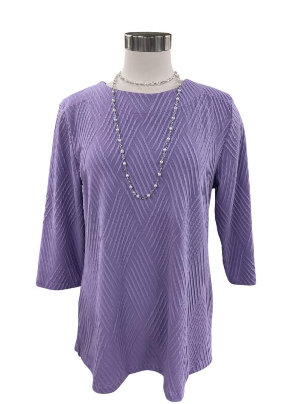 SOUTHERN LADY 3/4 SLEEVE TEXTURED KNIT TOP - Image 2