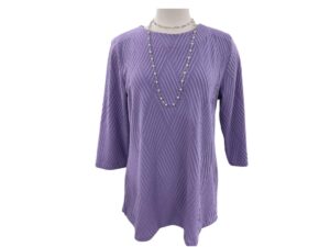 SOUTHERN LADY 3/4 SLEEVE TEXTURED KNIT TOP