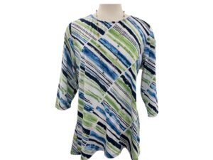 SOUTHERN LADY 3/4 SLEEVE ANGLE STRIPE TOP