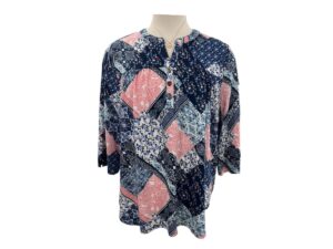 SOUTHERN LADY 3/4 SLEEVE PATCH PRINT TOP