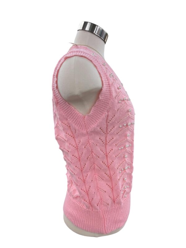 BIBI PEARL EMBELLISHED SWEATER VEST - Image 5