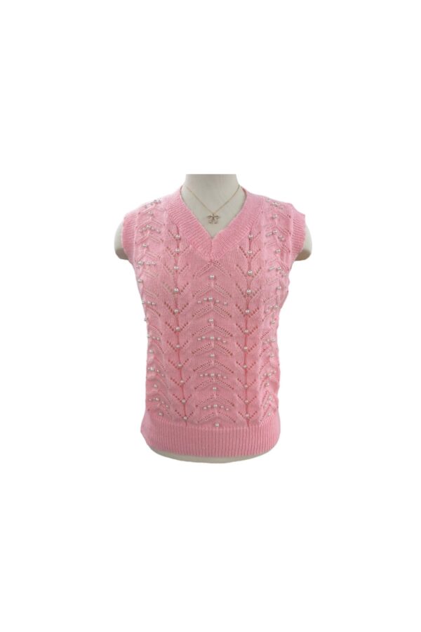 BIBI PEARL EMBELLISHED SWEATER VEST