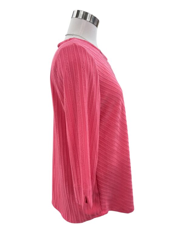 SOUTHERN LADY 3/4 SLEEVE CHEVRON KNIT TOP - Image 4