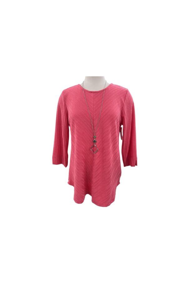 SOUTHERN LADY 3/4 SLEEVE CHEVRON KNIT TOP