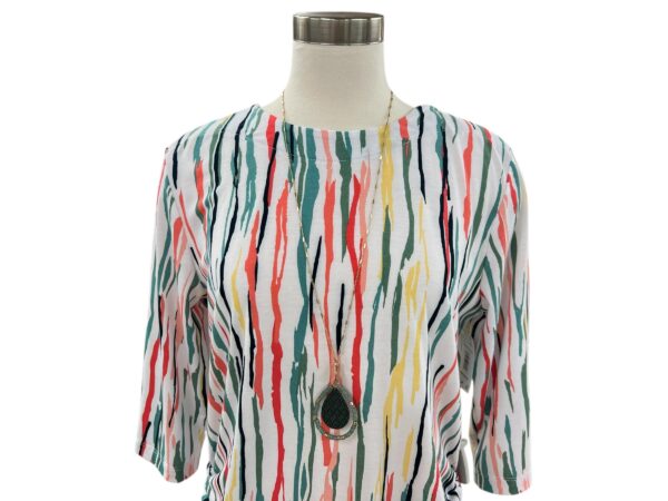 SOUTHERN LADY 3/4 SLEEVE VERTICAL PRINT TOP - Image 2